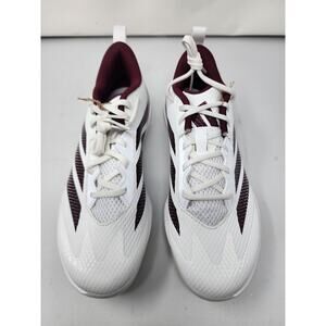 Adidas Adizero Instinct 2.0 Shoes Men Size 8 White Maroon Baseball Cleats Sample